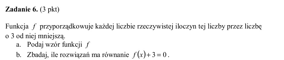 Zadanie 6: Iloczyn i liczba rozwiązań - matura matematyka 2004