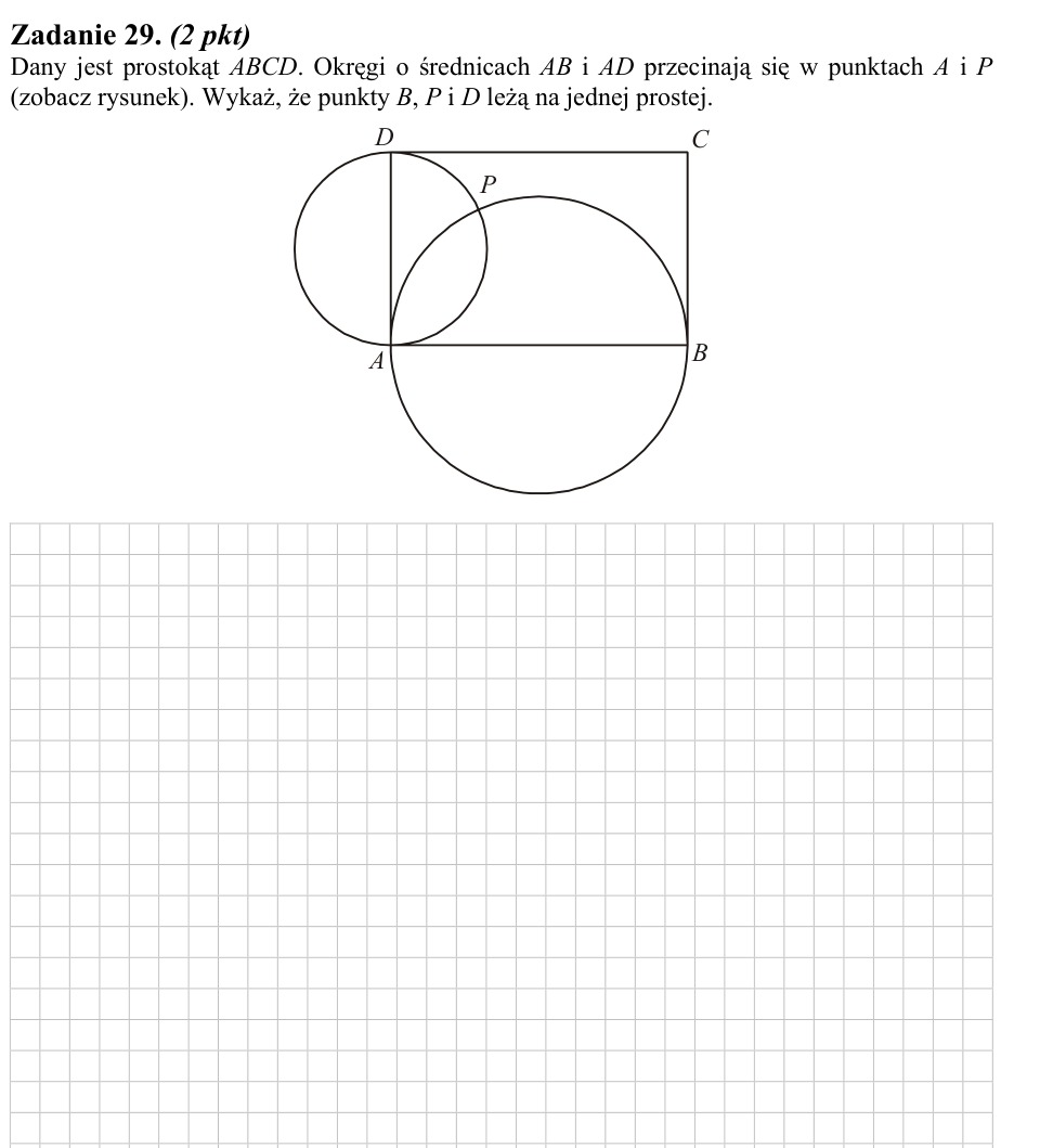 Zadanie 29: Punkty na jednej prostej - matura matematyka 2010