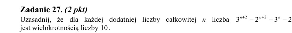Zadanie 27: Wielokrotność liczby dziesięć - matura matematyka 2011