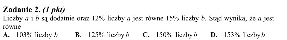 Zadanie 2: Procent liczby dodatniej - matura matematyka 2013