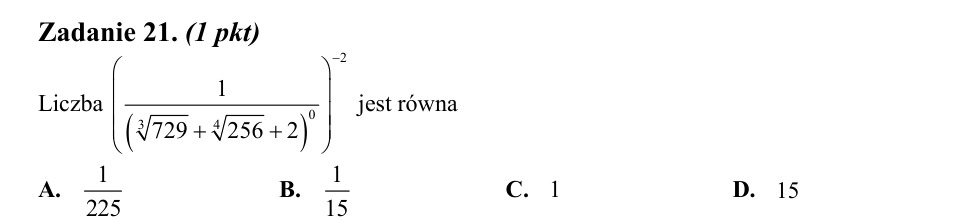 Zadanie 21: Potęga sumy pierwiastków - matura matematyka 2014