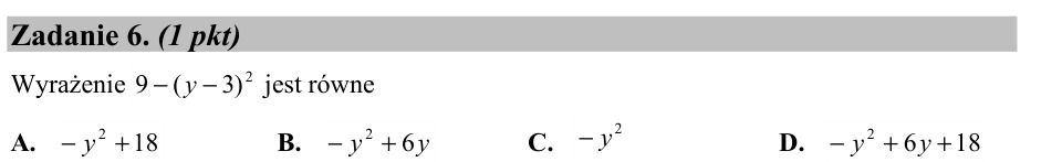 Zadanie 6: Równoważna postać wyrażenia - matura matematyka 2015