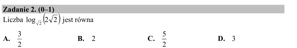Zadanie 2: Wartość logarytmu - matura matematyka 2016