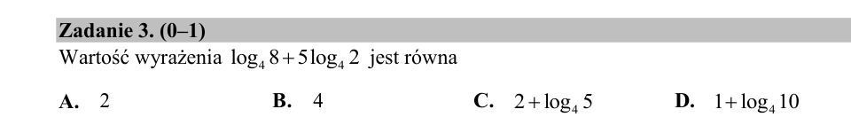 Zadanie 3: Suma logarytmów - matura matematyka 2020