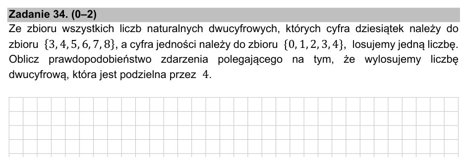 Zadanie 34: Liczba podzielna przez cztery - matura matematyka 2021