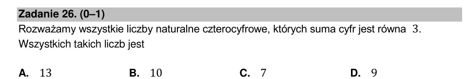 Zadanie 26: Liczby o sumie cyfr - matura matematyka 2022
