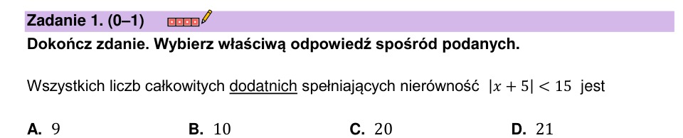 Zadanie 1: Liczby całkowite dodatnie - matura matematyka 2023