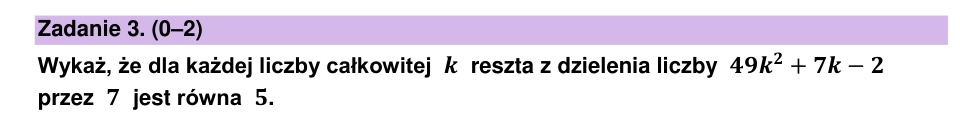 Zadanie 3: Reszta z dzielenia - matura matematyka 2023