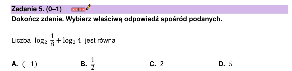 Zadanie 5: Suma logarytmów - matura matematyka 2023