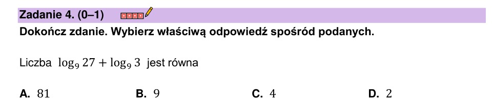 Zadanie 4: Suma logarytmów - matura matematyka 2023
