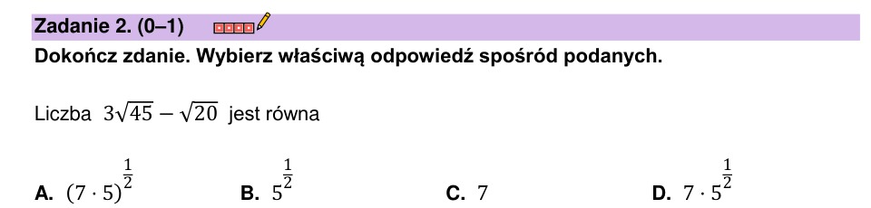 Zadanie 2: Różnica pierwiastków - matura matematyka 2023
