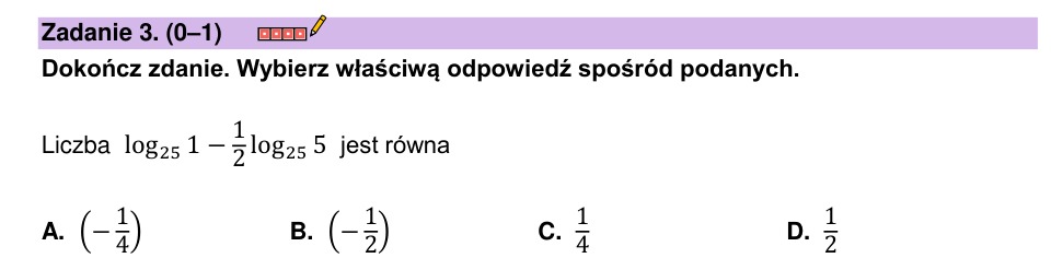 Zadanie 3: Różnica logarytmów - matura matematyka 2023