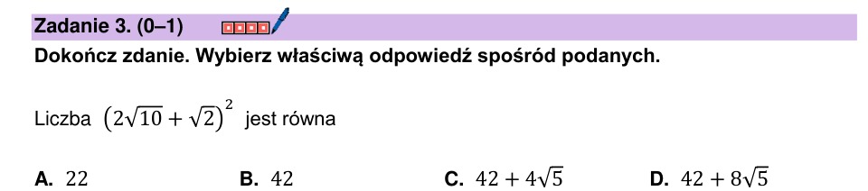 Zadanie 3: Kwadrat sumy pierwiastków - matura matematyka 2024