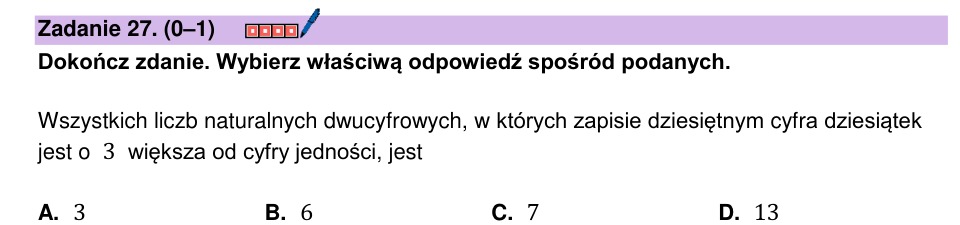 Zadanie 27: Liczby dwucyfrowe - matura matematyka 2024