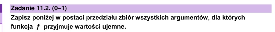 Zadanie 11.2: Argumenty wartości ujemnych - matura matematyka 2024