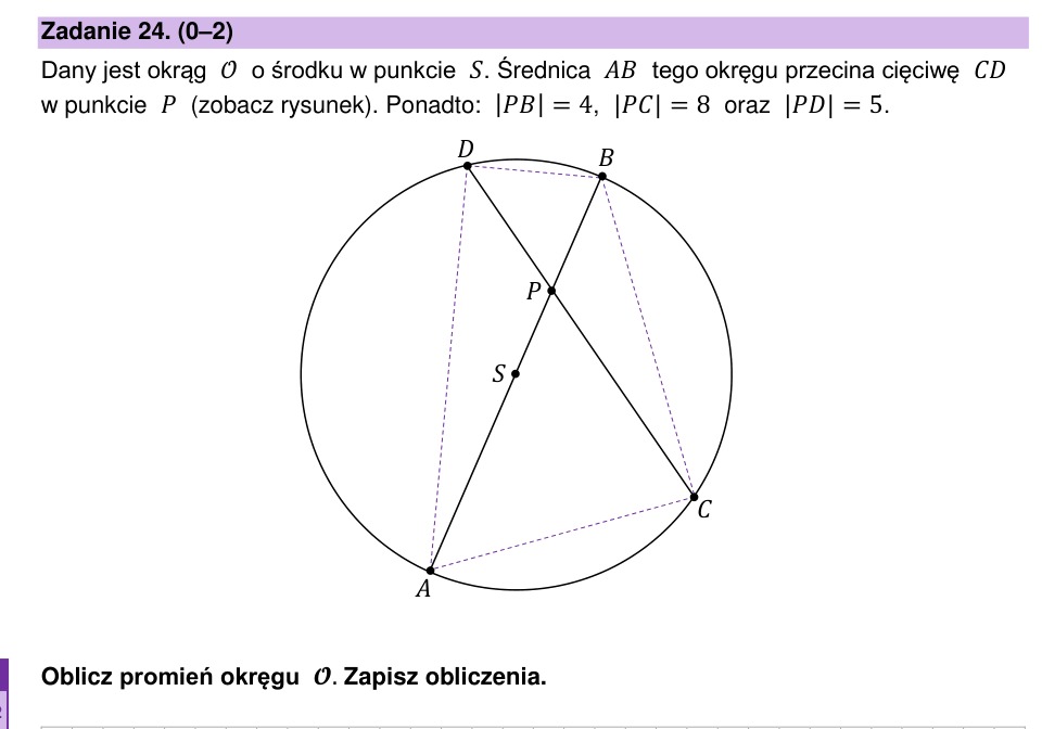 Zadanie 24: Promień okręgu - matura matematyka 2024