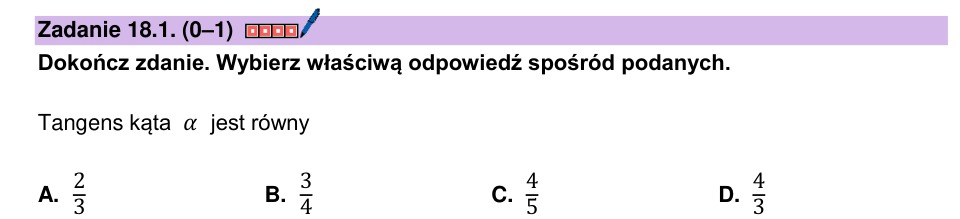 Zadanie 18.1: Tangens kąta przy środkowej - matura matematyka 2025