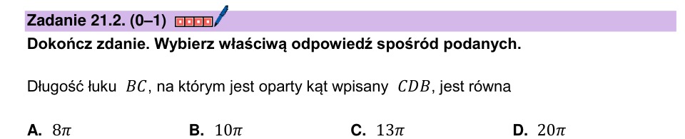 Zadanie 21.2: Długość łuku okręgu - matura matematyka 2025