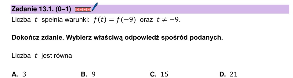 Zadanie 13.1: Argument o tej samej wartości - matura matematyka 2026