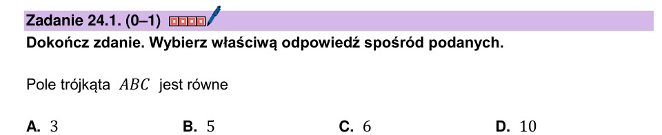 Zadanie 24.1: Pole trójkąta - matura matematyka 2026