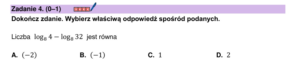 Zadanie 4: Różnica logarytmów - matura matematyka 2026
