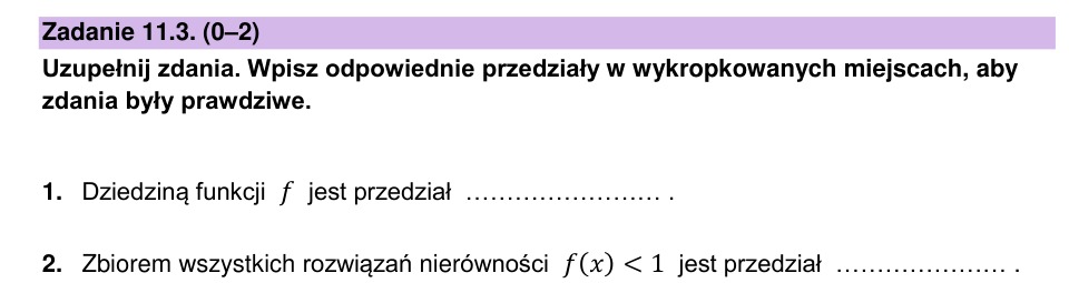 Zadanie 11.3: Dziedzina i zbiór rozwiązań - matura matematyka 2026