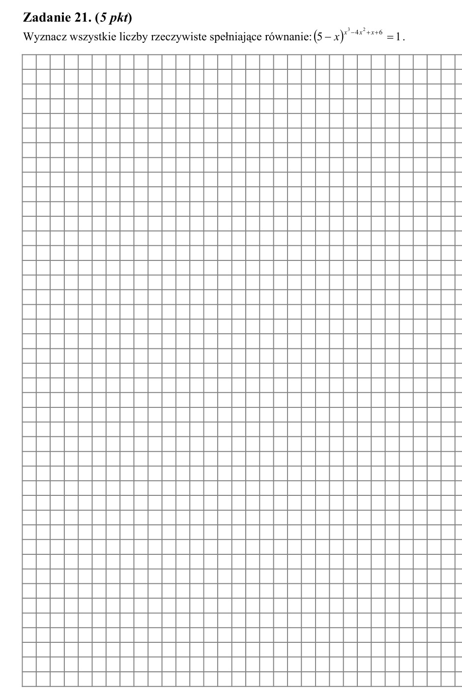 Zadanie 21: Rozwiązania równania wykładniczego - matura matematyka 2004