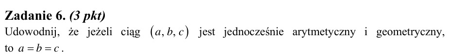 Zadanie 6: Ciąg arytmetyczny i geometryczny - matura matematyka 2008