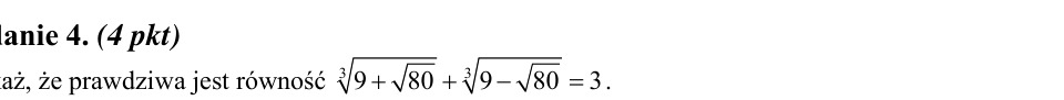 Zadanie 4: Równość pierwiastków sześciennych - matura matematyka 2013