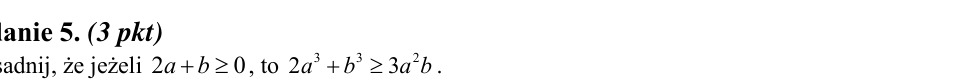 Zadanie 5: Nierówność dla sześcianów - matura matematyka 2013