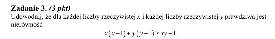 Zadanie 3: Nierówność dwóch zmiennych - matura matematyka 2014