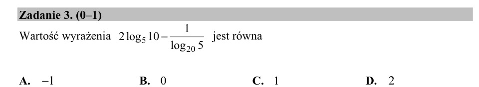 Zadanie 3: Wartość wyrażenia logarytmicznego - matura matematyka 2018