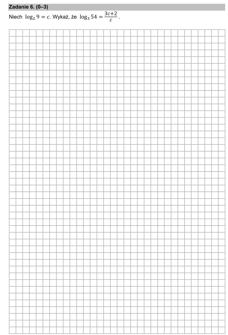 Zadanie 6: Logarytm przy danej podstawie - matura matematyka 2021