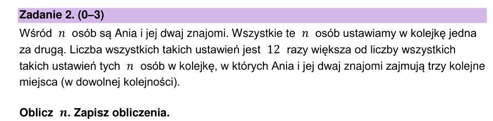 Zadanie 2: Liczba osób w kolejce - matura matematyka 2023