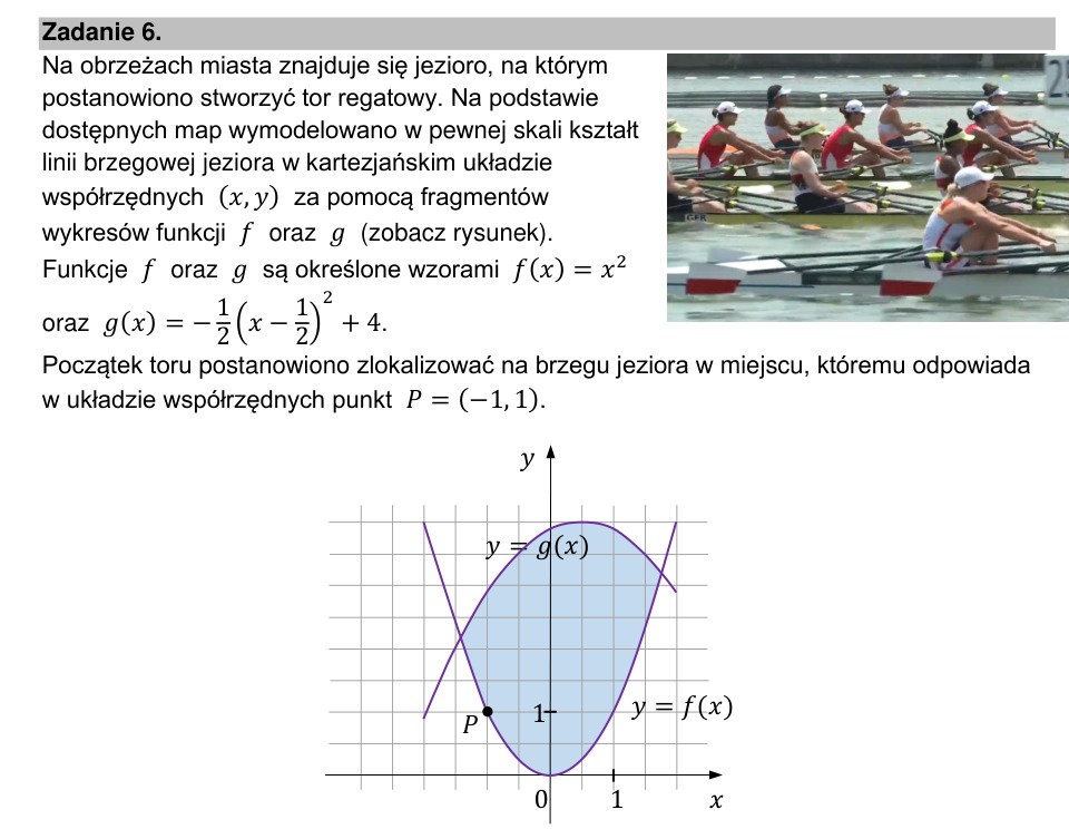 Zadanie 6: Tor regatowy na jeziorze - matura matematyka 2023