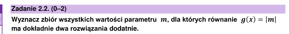 Zadanie 2.2: Dwa rozwiązania dodatnie - matura matematyka 2023