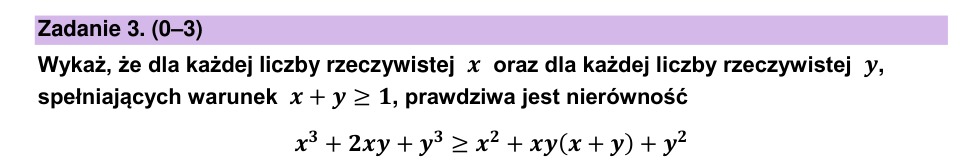 Zadanie 3: Nierówność sześcienna - matura matematyka 2023