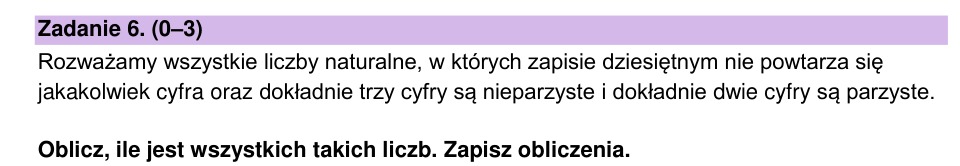 Zadanie 6: Liczby z cyframi nieparzystymi - matura matematyka 2024