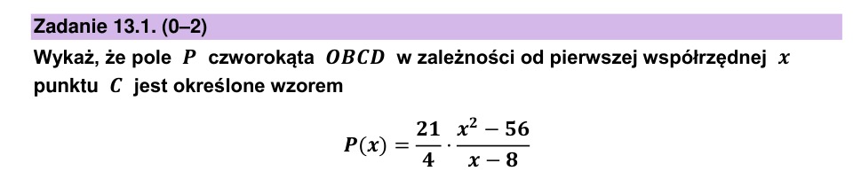 Zadanie 13.1: Wzór na pole czworokąta - matura matematyka 2025