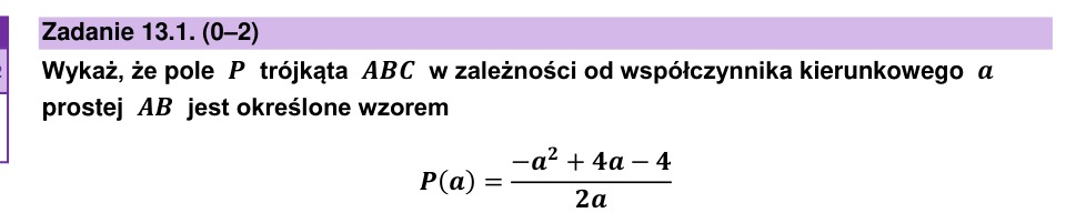 Zadanie 13.1: Wzór pola trójkąta - matura matematyka 2026